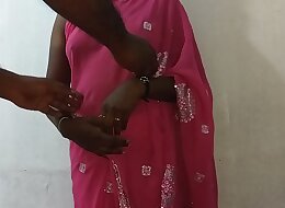 desi indian tamil telugu kannada malayalam hindi horny cheating wife vanitha wearing blue colour saree showing big boobs and shaved pussy press hard boobs press nip rubbing pussy masturbation