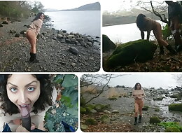 Teen step sister couldn't wait anymore&excl; Fucked outdoors in public watched by strangers