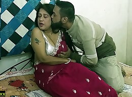 Indian xxx hot milf bhabhi hardcore sex with NRI devor&excl; Clear hindi audio