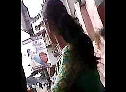 Desi girl waiting bus stand