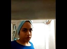 busty indian chick selfshot video after shower